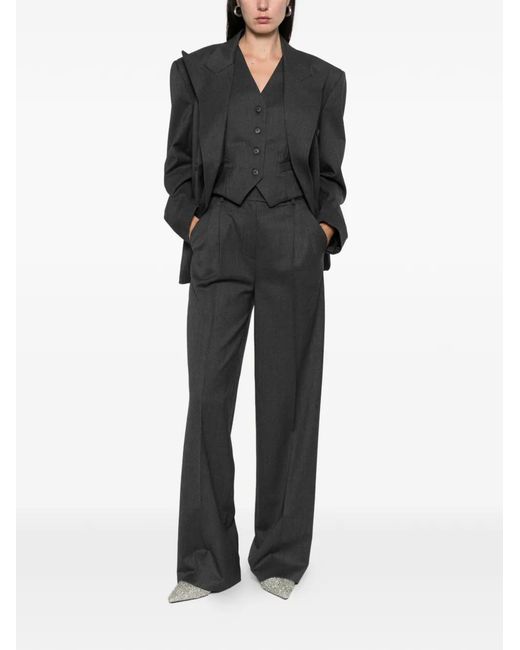 MEDEA Black Button-Front Waistcoat