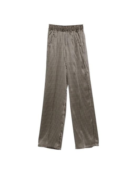 Kiton Gray Polka-Dot Drawstring Trousers