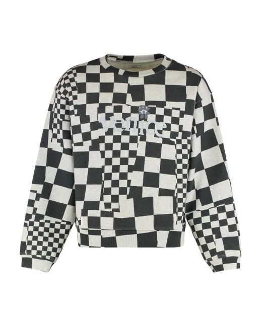 ERL Black Checkerboard-Pattern Sweatshirt for men