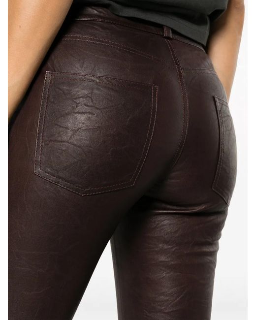 Zadig & Voltaire Gray Phlame Skinny Leather Trousers