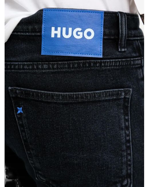 Jean À Patch En Cuir HUGO pour homme en coloris Blue