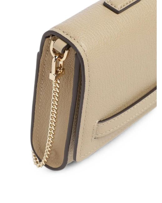 Michael Kors Natural Hamilton Moderne Medium Leather Convertible Clutch