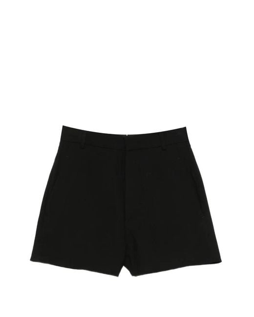 Ann Demeulemeester Black Belt-Loop Shorts
