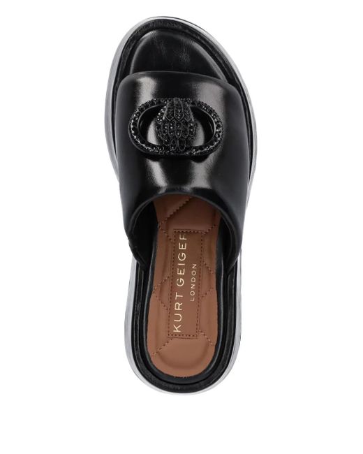 Sandali Slides Con Plateau di Kurt Geiger in Black