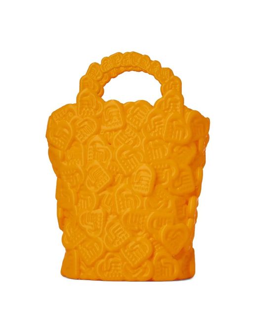 ESTER MANAS Orange Bob À Motif Cœur Embossé