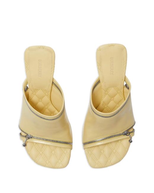 Burberry Metallic Sandalen Mit Reißverschluss 85Mm