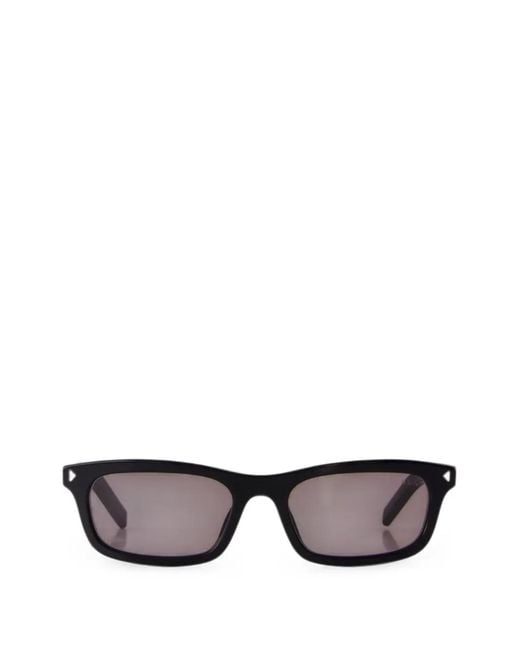 Prada Black Rectangle-Frame Sunglasses