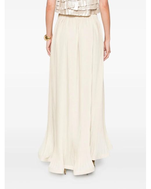 P.A.R.O.S.H. White Pleated Skirt