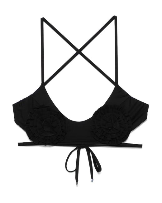 Blumarine フローラル ビキニトップ Black