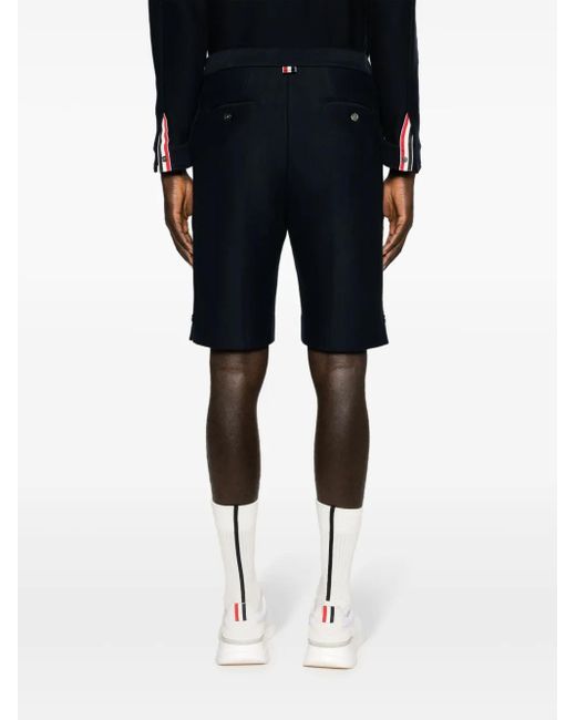 Thom Browne Blue Rwb Stripe Cotton Shorts for men