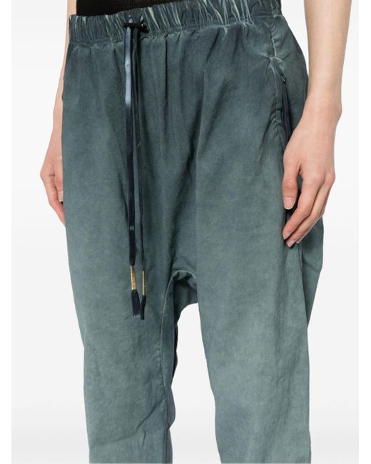 Boris Bidjan Saberi Blue Drawstring-waist Drop-crotch Trousers for men
