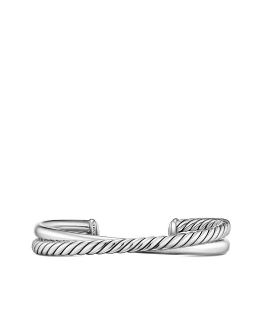 David Yurman White Sterling Twisted Cuff Bracelet