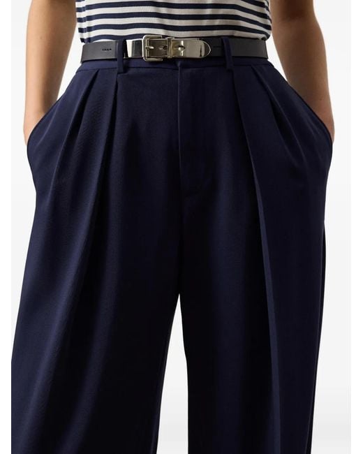 Ralph Lauren Blue Pleated Waist Darts Trousers