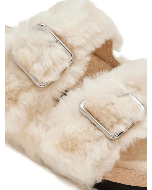 Birkenstock Arizona Shearling Sandals in het White