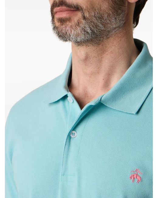 Brooks Brothers Blue Short-Sleeve Polo Shirt for men