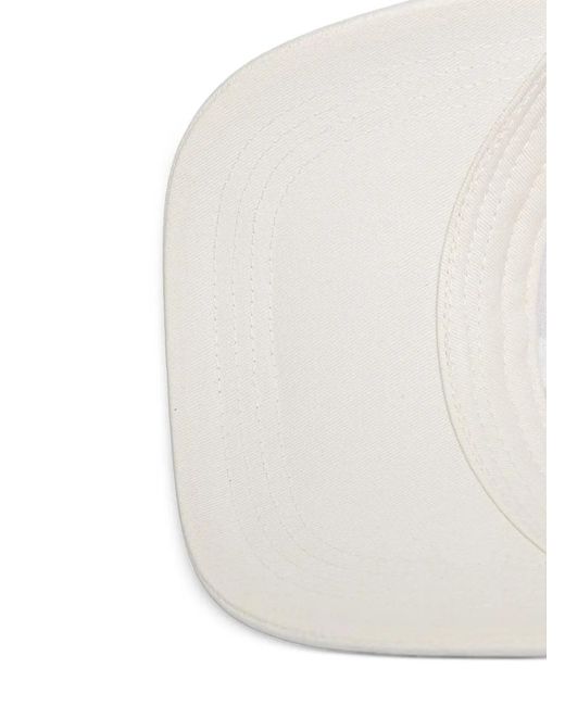 Karl Lagerfeld White Logo-Patch Baseball Cap