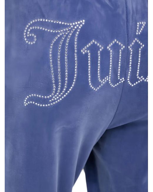 Juicy Couture Blue Embellished Straight Trousers