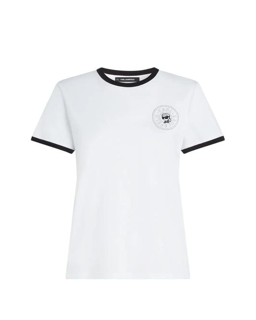 Karl Lagerfeld White Karlito Shirt With Trim
