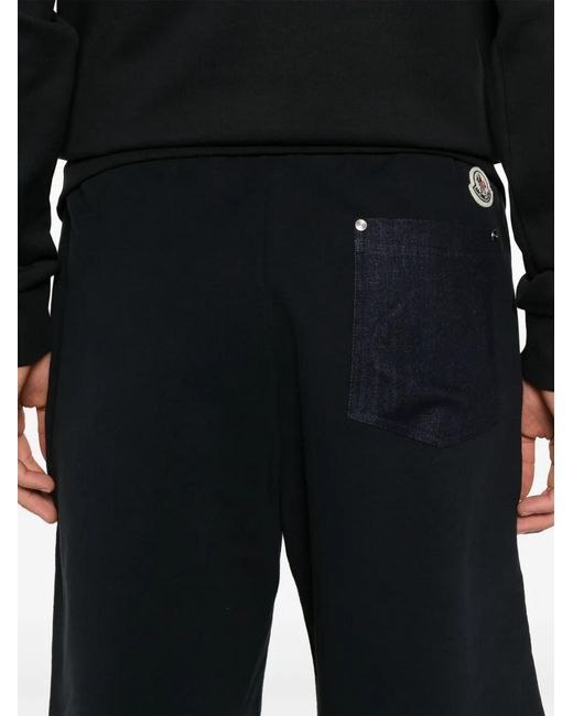 Bermudas Con Parche Del Logo Moncler de hombre de color Black
