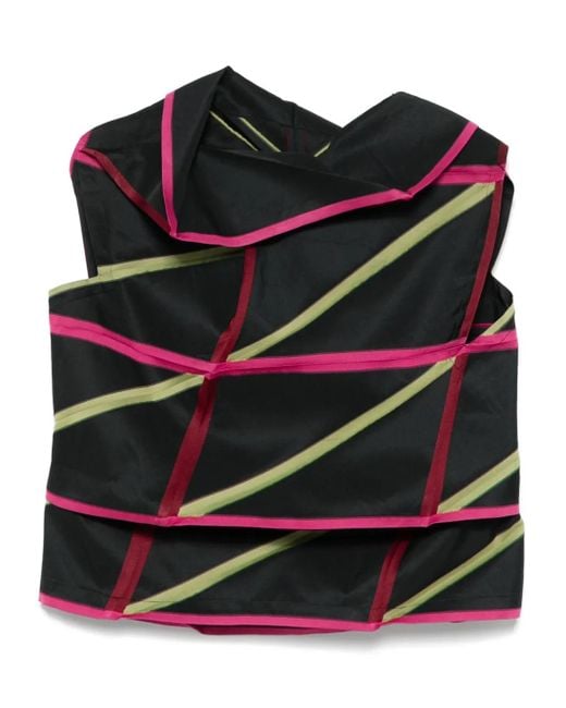 Issey Miyake Black Jacquard Top