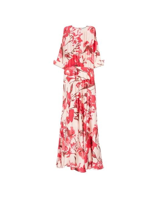 La Petite Robe Di Chiara Boni Red Floral-Print Maxi Dress