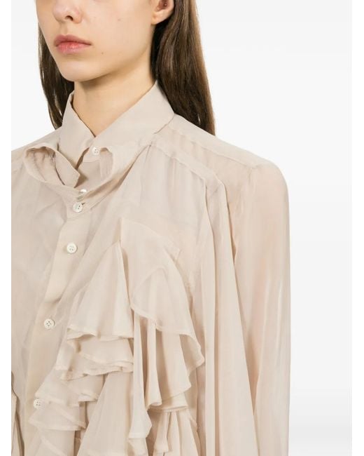 Comme des Garçons Natural Ruffled Blouse
