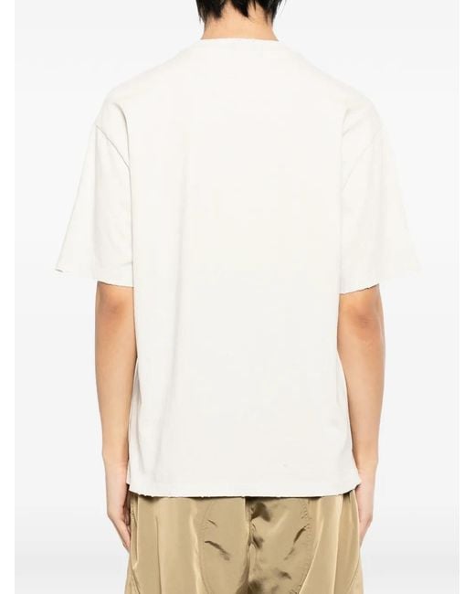 WARMAN White Printed T-Shirt for men