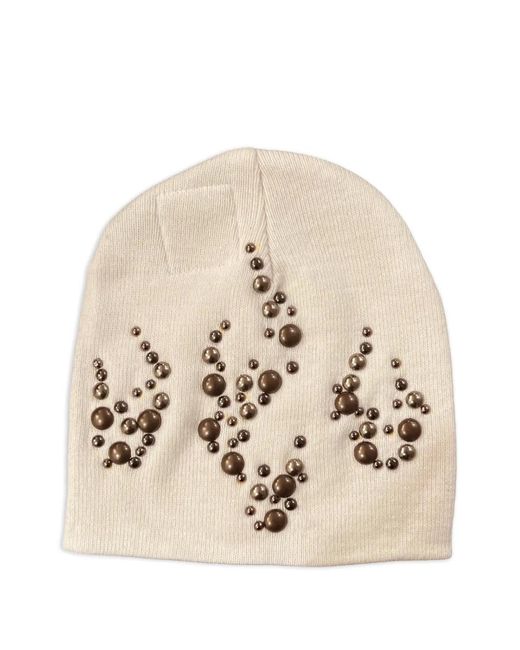 HELLSTAR Natural Studded Beanie Hat for men