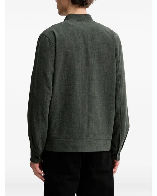 Les Deux Gray Como Reg Zip-Up Bomber Jacket for men