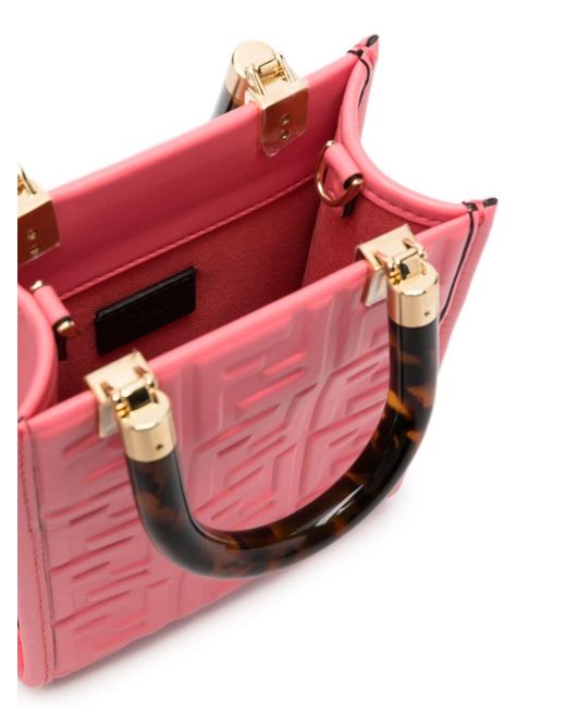 Mini Sunshine Shopper Bag Pink Dalia Fendi