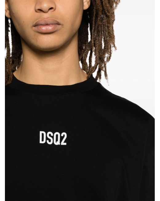DSquared² Katoenen T-shirt Met Logoprint in het Black voor heren