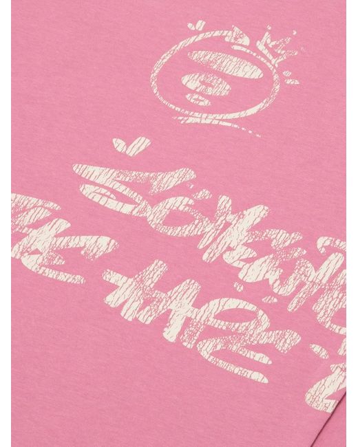 Aape By A Bathing Ape Pink Logo-Print T-Shirt for men
