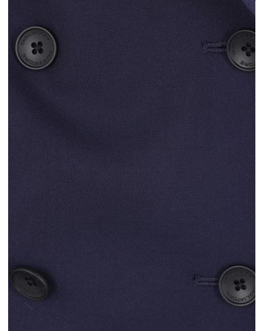 Tagliatore Blue Double-Breasted Wool Jacket