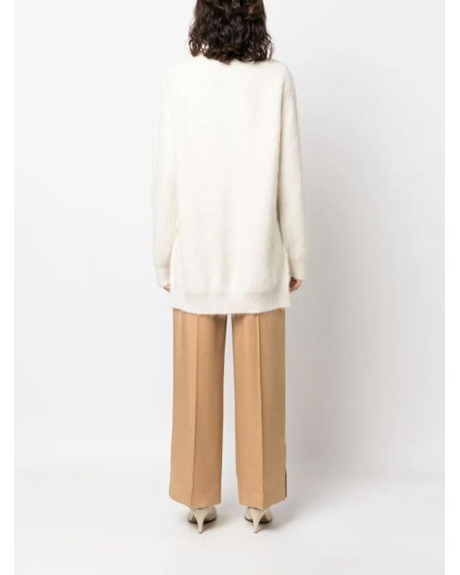 Pull À Fini Texturé Jil Sander en coloris White