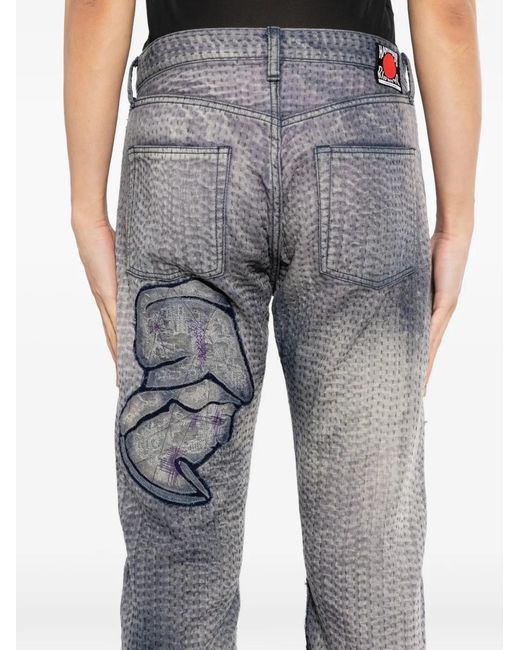 Kafeneo by TBF Broek Met Patchwork in het Gray voor heren