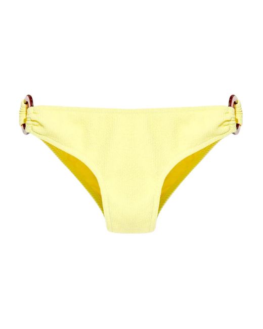 Melissa Odabash Yellow Geripptes Bikinihöschen