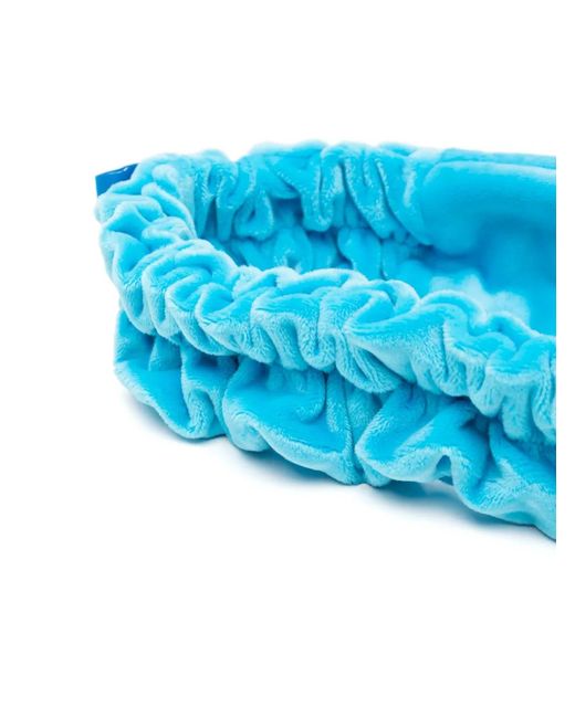 TEAM WANG design Blue Drawstring Textured Headband