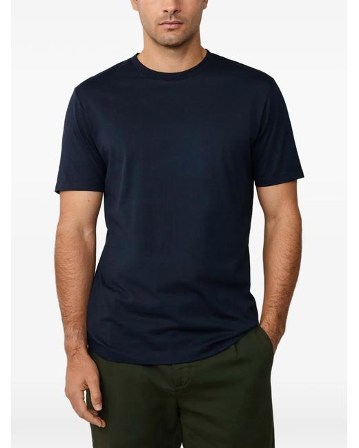 Hackett Blue Pima Logo-Detail Cotton T-Shirt for men