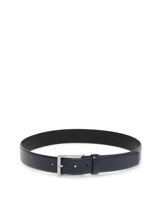 Corneliani Black Buckle-Fastening Leather Belt for men