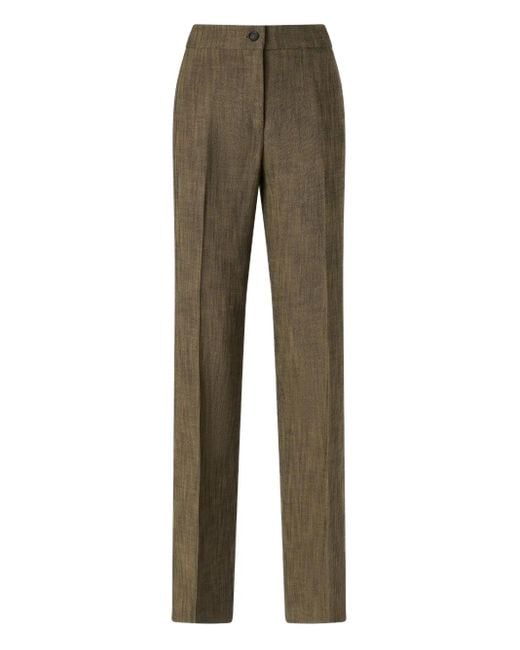 Pinko Gray Patterned Tailored Trousers
