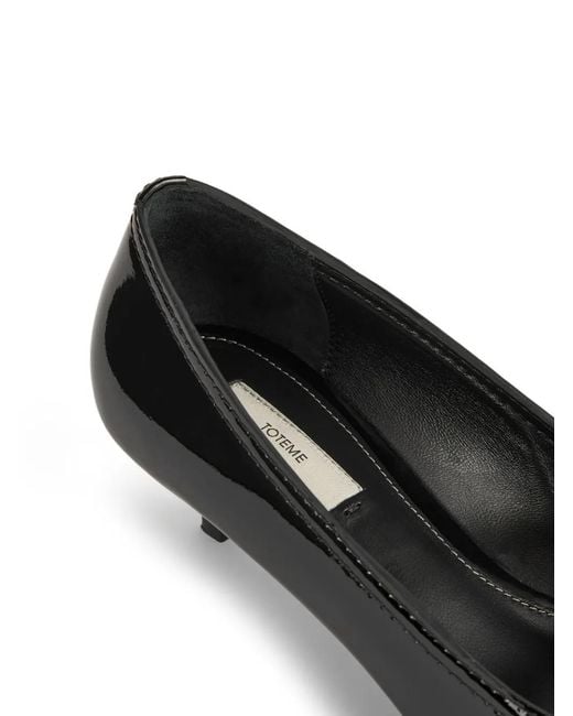 Totême Black Patent Loafer Pumps