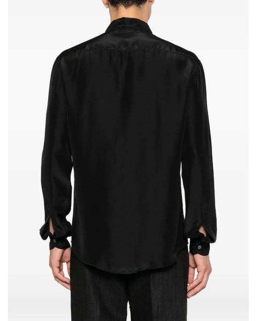 Barena Black Maridola Button-Up Shirt for men
