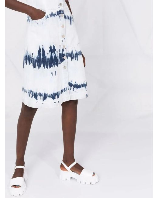 Stella McCartney Blue Tie-Dye Cotton Dress