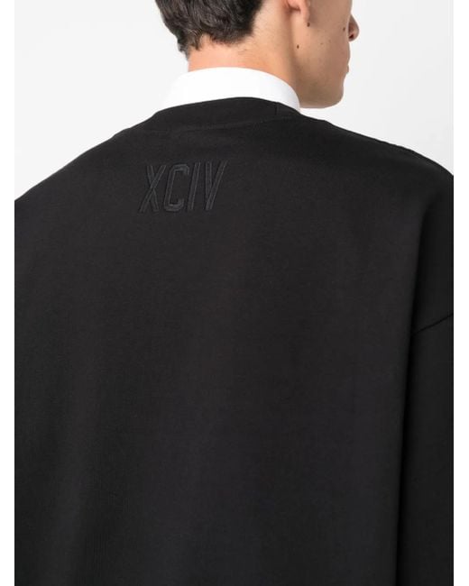 Gcds Black Sweatshirt With Logo for men
