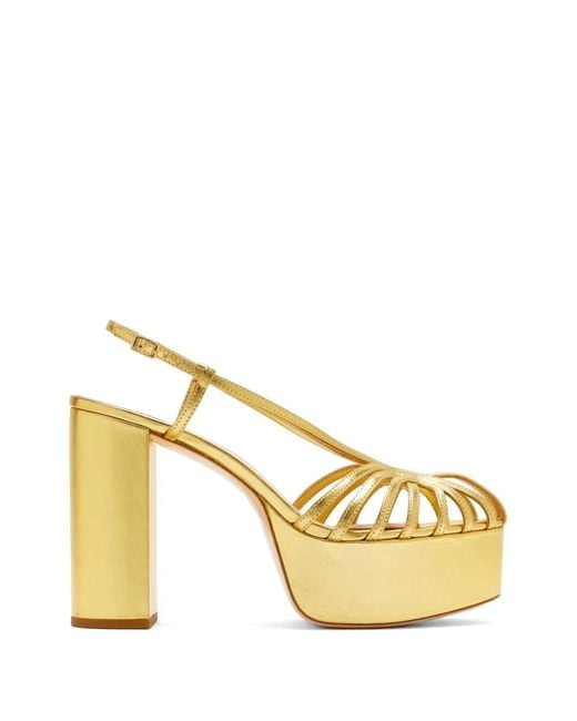 Loeffler Randall Metallic Caged Platform Sandals