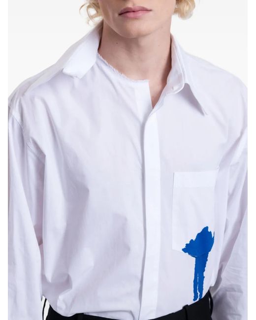Achilles Ion Gabriel Blue Cotton Shirt for men