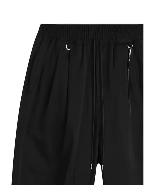 Mastermind Japan Black Drawstring Track Pants for men