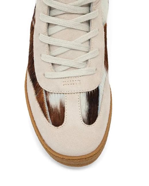 AllSaints Brown Louise Cow-Print Sneakers