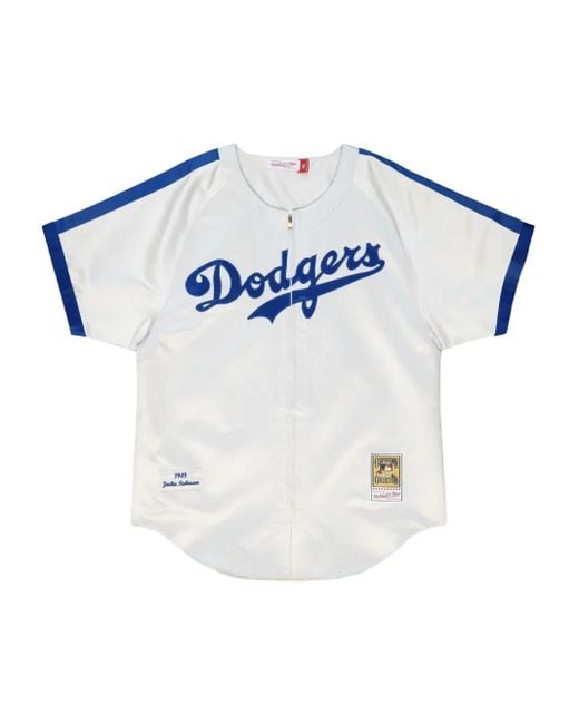 Mitchell & Ness Blue Jackie Robinson Mlb Los Angeles Dodgers 1949 Shirt for men