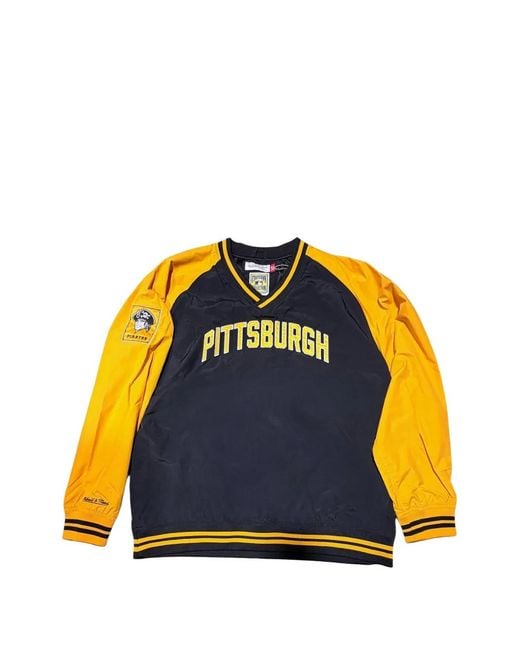 Mitchell & Ness Blue Mlb Pittsburgh Pirates Logo-Embroidered Sweatshirt for men